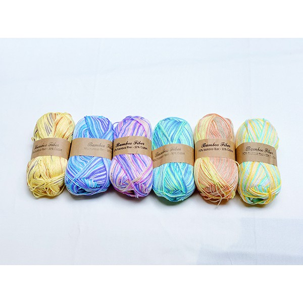 Len Bamboo Fiber sợi mềm mịn dùng đan móc áo váy, đầm