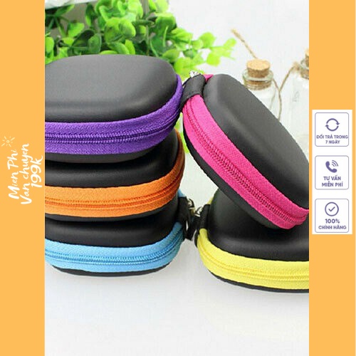 Hộp  đựng tai nghe và dây cáp mini hình vuông tiện dụng 88215