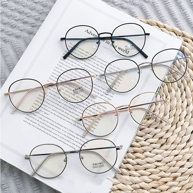 Mắt Kính Gọng Tròn Phong Cách Retro Hàn Quốc Cho Nữ | BigBuy360 - bigbuy360.vn