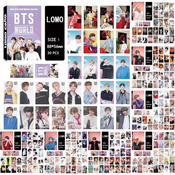 Hộp 30 thẻ hình nhóm BTS Jimin Jung Kook V Suga J-Hope Jin Rm