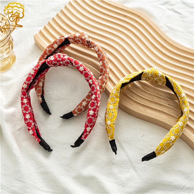 Mới Băng Đô Vải Bản Rộng Thắt Nút Phong Cách Âu Mỹ Cho Nữ