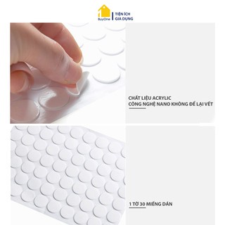 Miếng Keo Dán Siêu dính 2 mặt dán dây Led - Băng Keo 2 Mặt trong suốt, dán tường Tiện Lợi, Miếng dán 2 mặt siêu dính