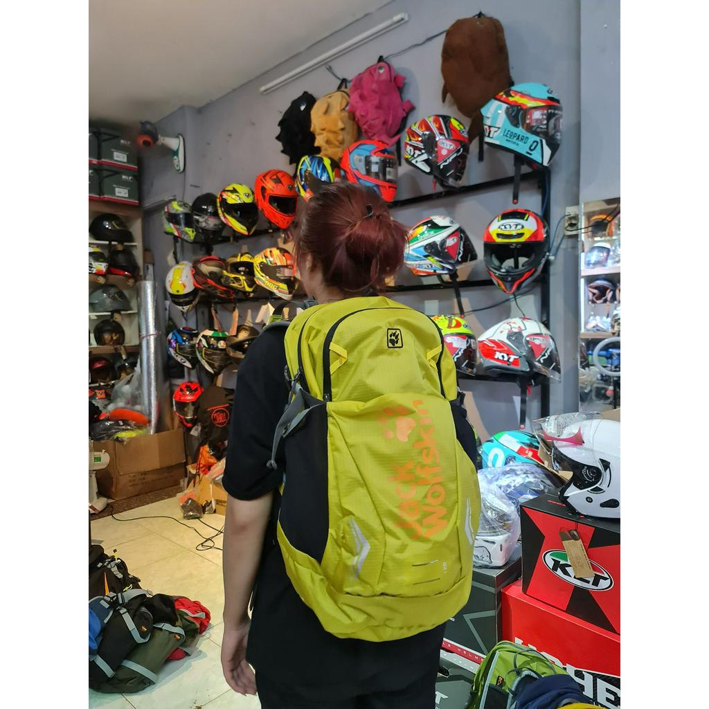 Balo chính hãng Jack Wolfskin 24 lít màu vàng - Balo du lịch,treckking,cắm trại,...