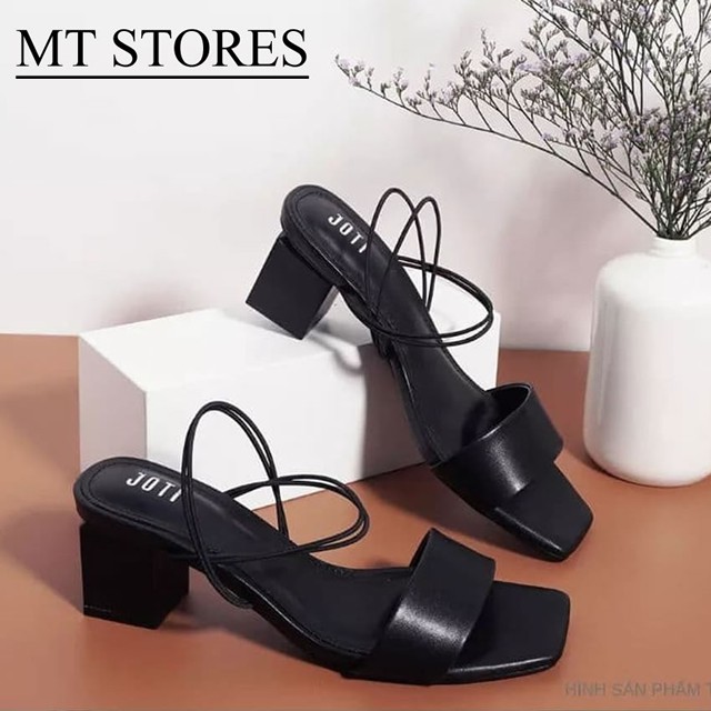 GIÀY SANDAL NỮ QUAI HẬU GÓT VUÔNG 5CM MTSTORES CÓ BẢO HÀNH