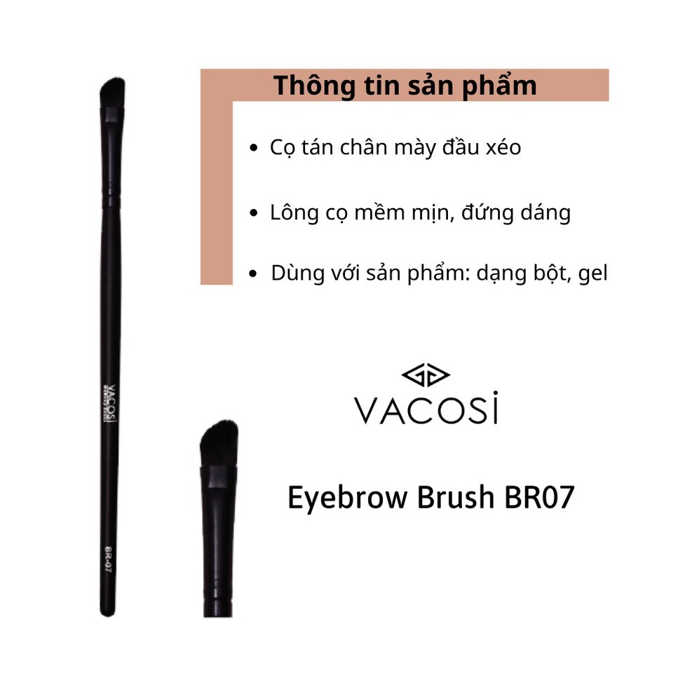 Cọ Tán Mày Đầu Mềm Vacosi Eyebrow Brush BR07