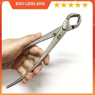 Kìm cạp tròn cắt cành cây thép trắng nguyên khối