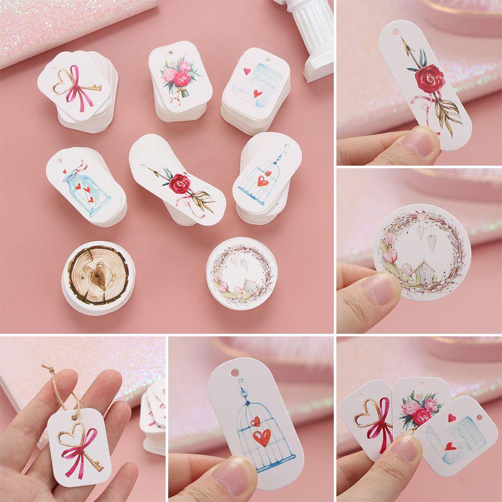 50 Nhãn Giấy Kraft Dùng Gói Quà Valentine