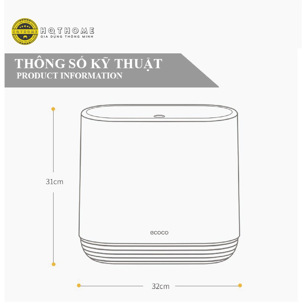 Thùng Rác Cao Cấp - Thùng Rác Thông Minh- Thương Hiệu Nhật Bản Ecoco 5.0