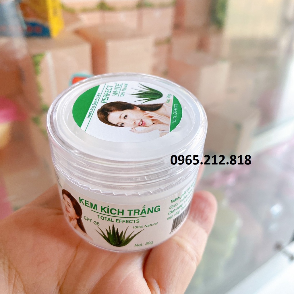 Kích trắng nha đam trộn kem