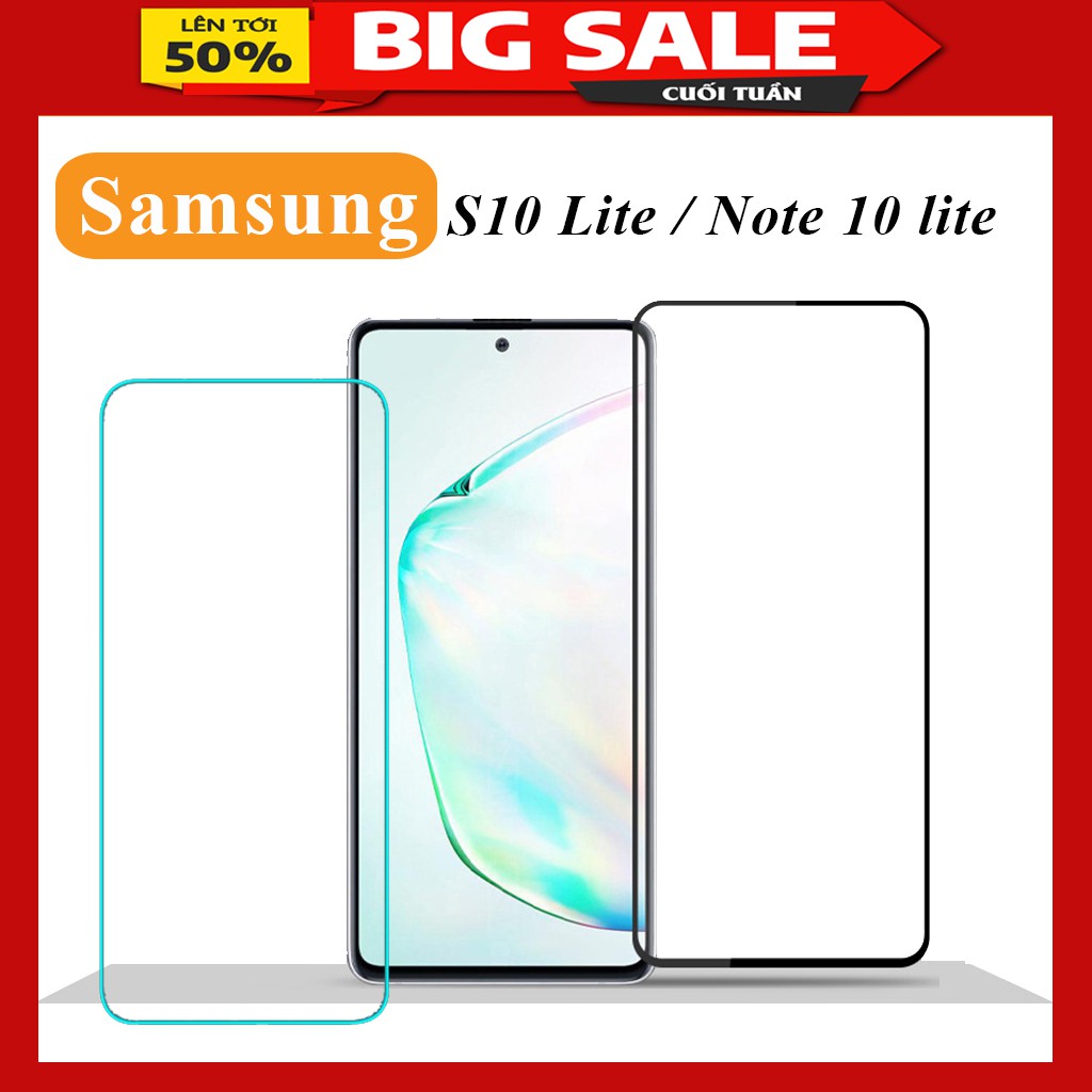 Kính Cường Lực Samsung Note 10 Lite / S10 Lite - Kính Trong Suốt / Full Màn Hình - Cảm Ứng Siêu Mượt