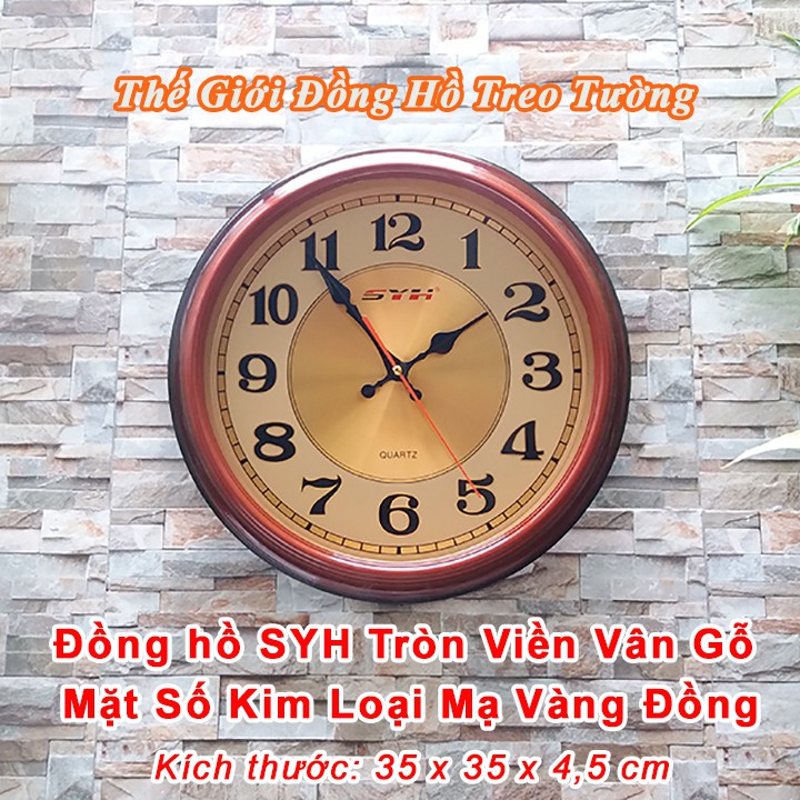 ĐỒNG HỒ ĐẸP, VÂN GỖ, MẶT VÀNG ĐỒNG – BẢO HÀNH 1 NĂM - TẶNG PIN MAXELL