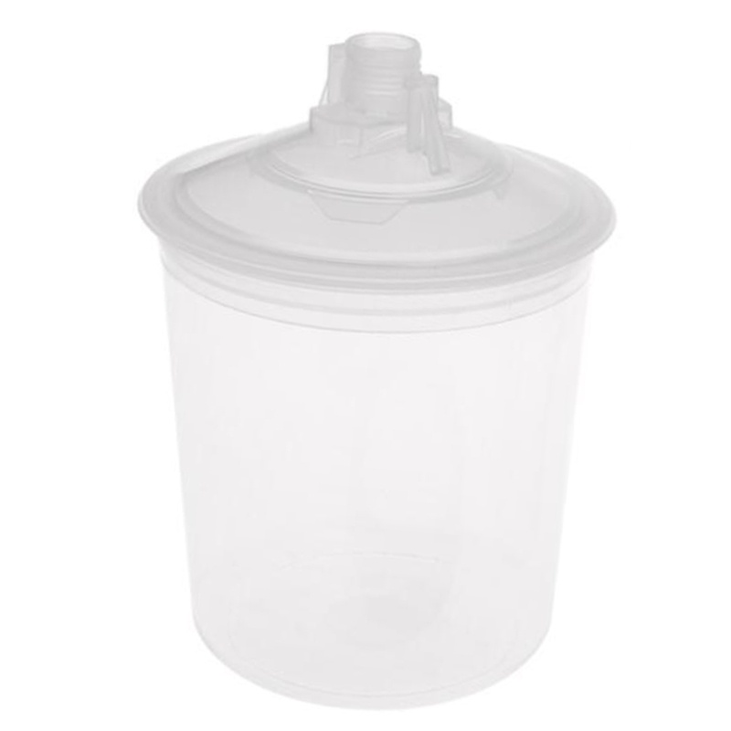 Cốc Nhựa Trong Suốt Có Nắp Đựng Sơn Lỏng 600ML Tiện Dụng