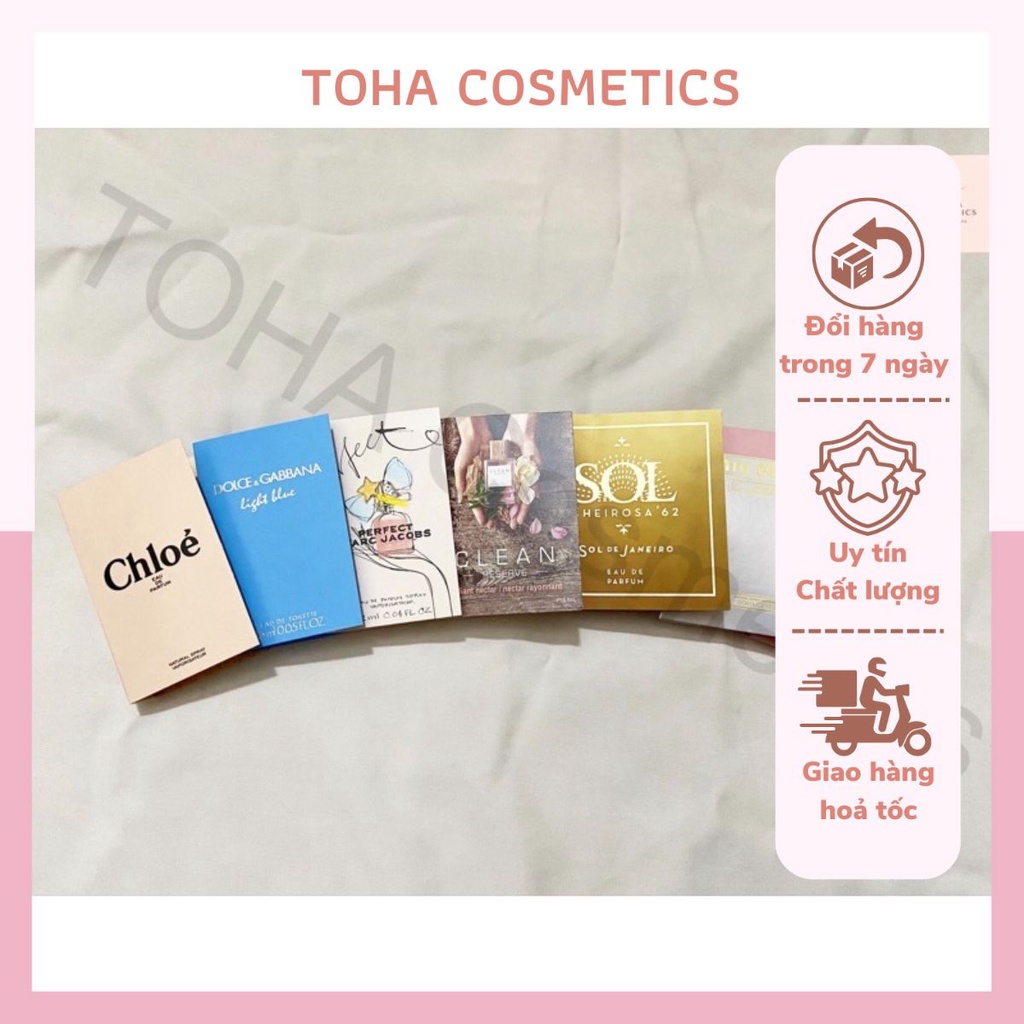 [CHÍNH HÃNG SEPHORA US] Set 5 - 7 Vial nước hoa các loại (chi tiết trong mô tả và ảnh)