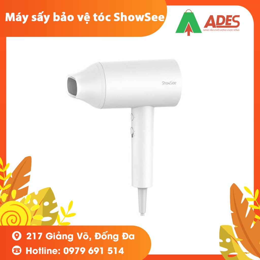 Máy Sấy Tóc XIAOMI SHOWSEE A1-W 1800W - Bổ sung Ion âm bảo vệ tóc - Chế độ sấy Nóng/Lạnh – Hàng chính hãng