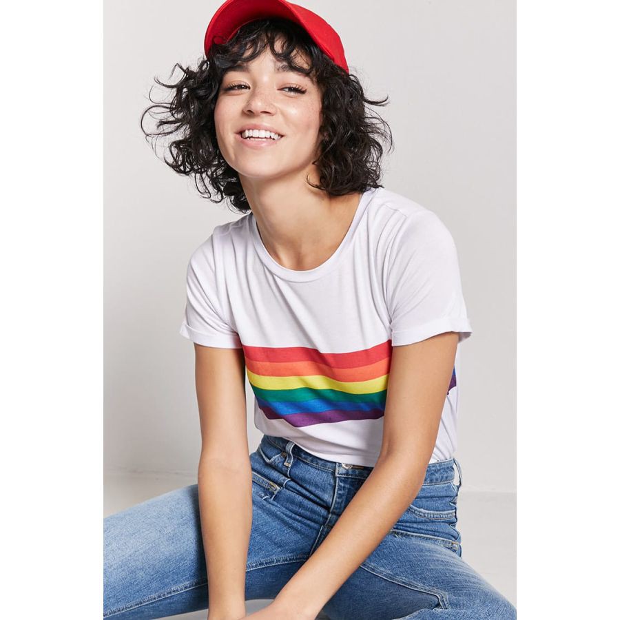 Áo thun cầu vồng F21 rainbow LGBT #pride auth