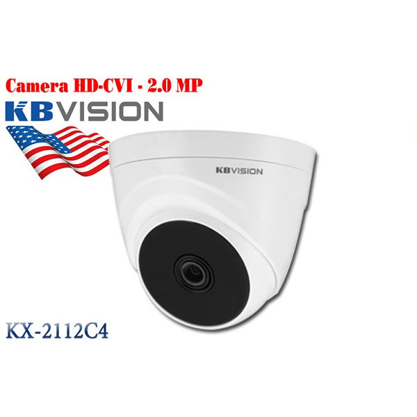 Camera Dome 4 in 1  hồng ngoại 20 mét 2.0 Megapixel KBVISION KX-A2112C4 Hàng chính hãng