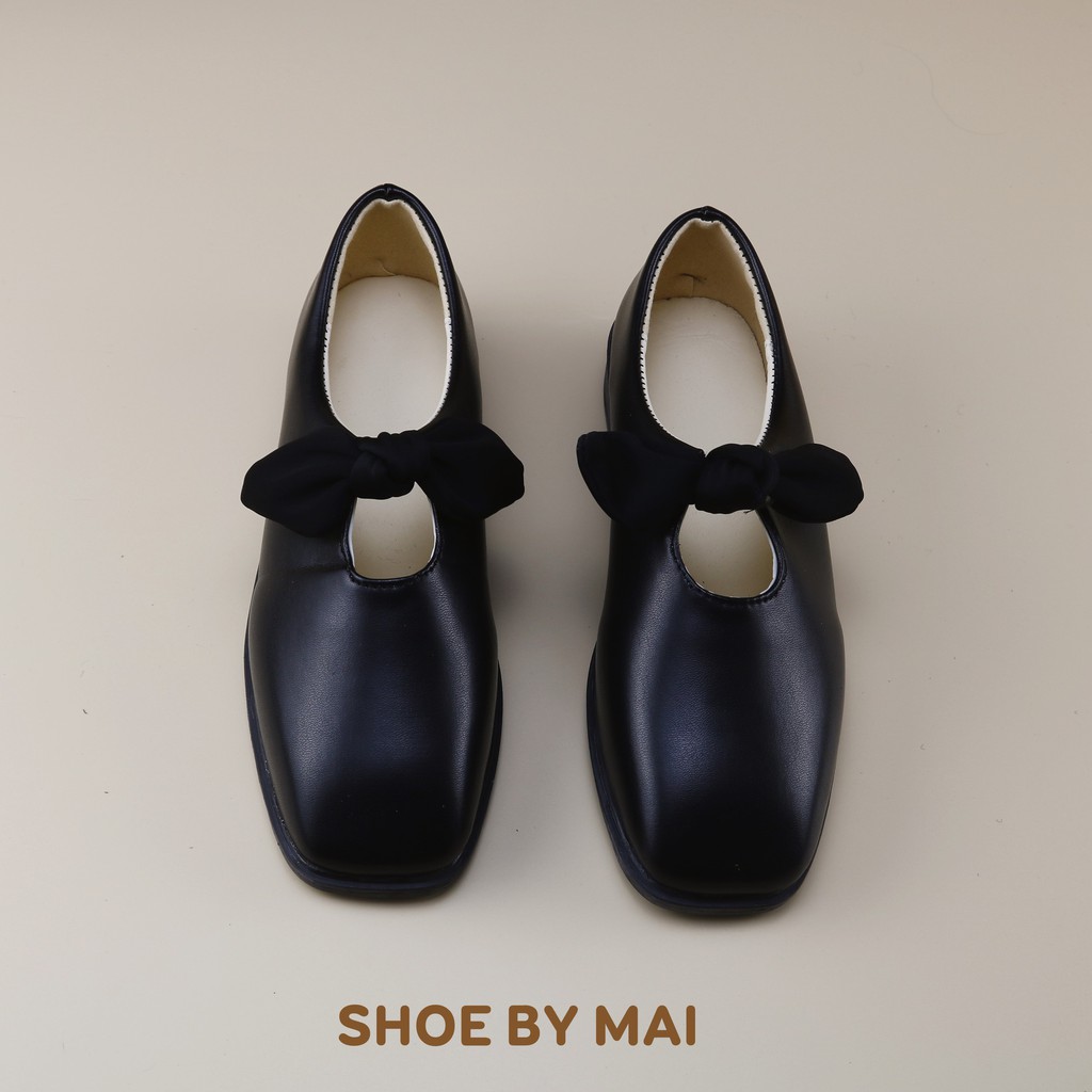 Giày búp bê nữ gắn nơ M392 SHOEBYMAI