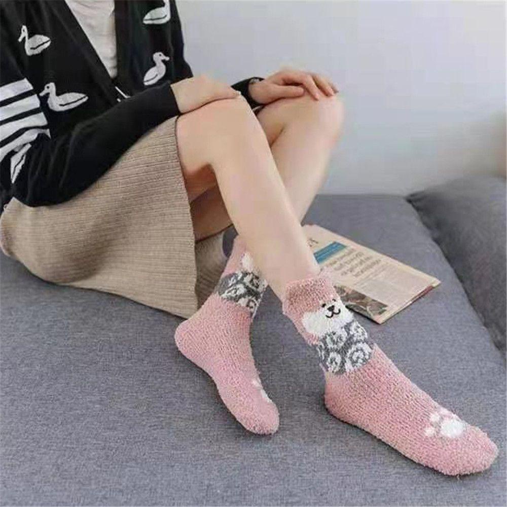 Vớ Nhung San Hô Mềm Mại Giữ Ấm Mùa Đông