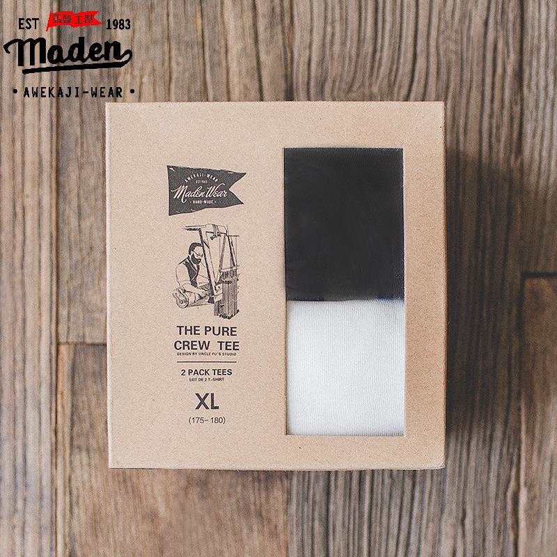 Áo thun MADEN cotton tay ngắn cổ tròn thời trang mùa hè 220g trẻ trung dành cho nam