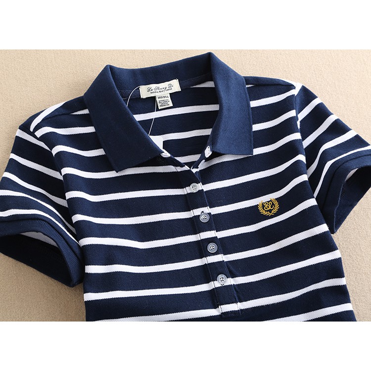 Váy polo kẻ ngang trẻ trung chất đẹp | BigBuy360 - bigbuy360.vn