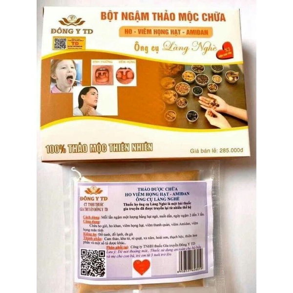 Thảo mộc ho, viêm họng hạt ,amidal ông cụ làng nghè