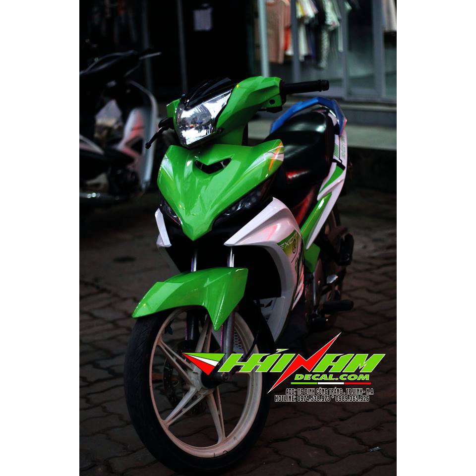Tem trùm xanh trắng cho Exciter 135