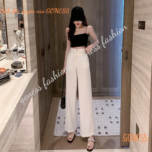 Quần suông ống rộng Goness lưng cao vải cao cấp culottes nữ mặc kéo dài chân - Q01 | BigBuy360 - bigbuy360.vn