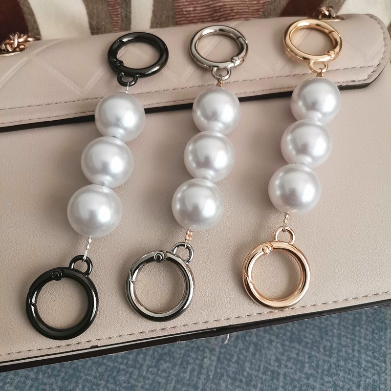 Dây Xích Ngọc Trai Giả Nối Dài Túi Đeo Vai Tiện Dụng