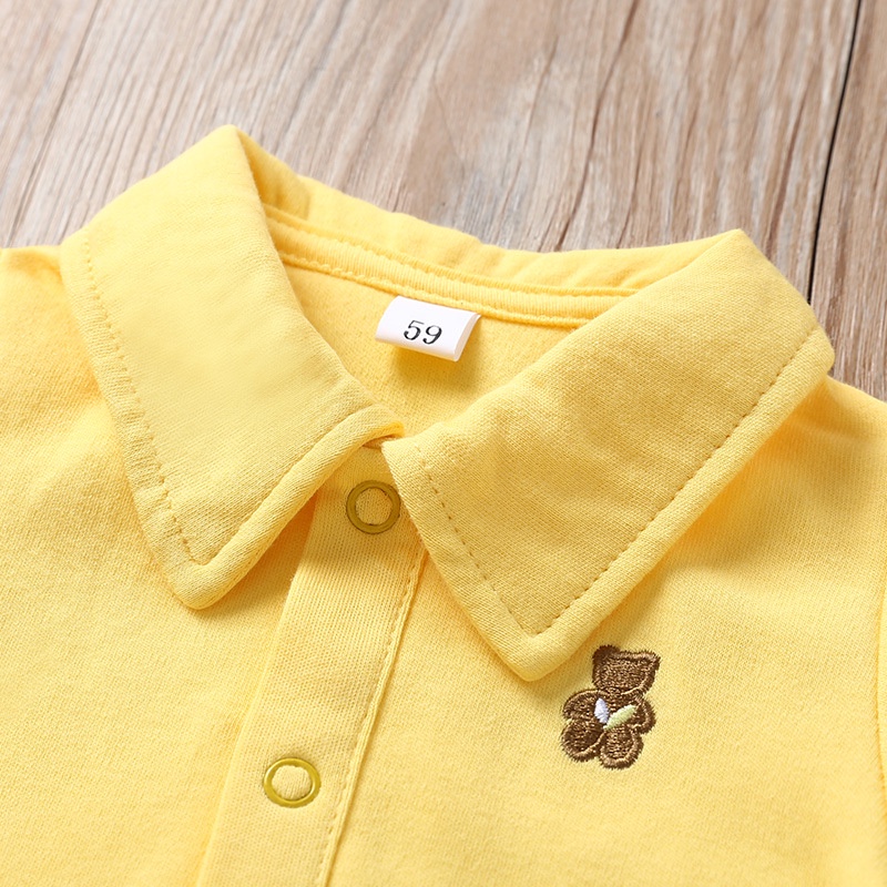 Bộ Áo Liền Quần Bằng Cotton Tay Ngắn Dành Cho Bé Trai 0-12 Tháng Tuổi