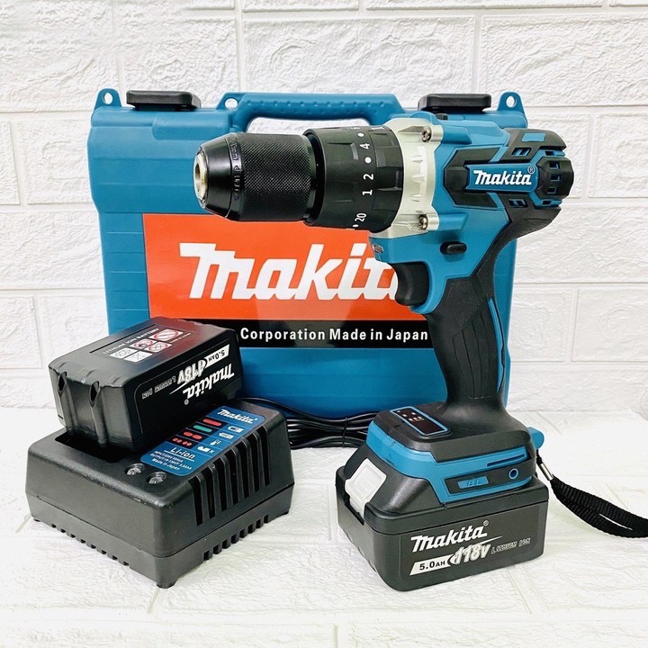 Máy khoan cầm tay pin Makita 118V Không chổi than 3 chức năng, bắn vít tôn đa năng kháng nước 100%