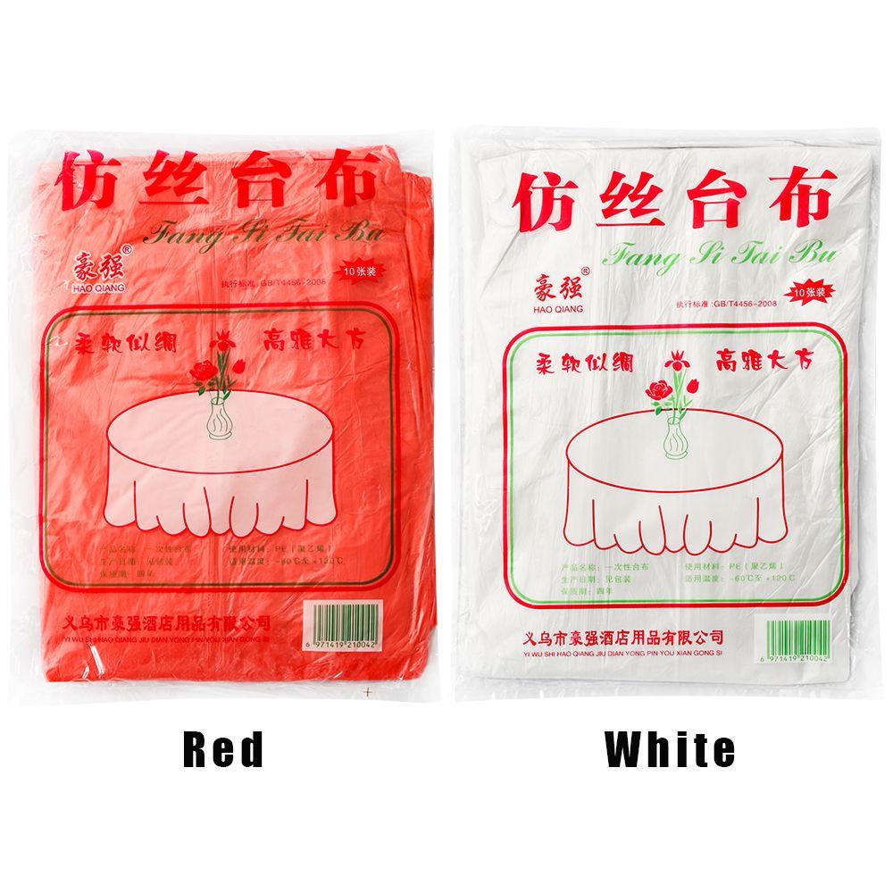 LEISURE 10 / 50 / 100 Khăn Trải Bàn Dùng Một Lần Bằng Nhựa Chống Nước Dùng Trong Nhà Bếp Tiệc Cưới Sinh