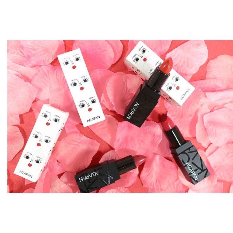 Son Thỏi Lì Agapan Pit A Pat Matte Líptick💋CHUẨN AUTH 100%💋lì-mịn môi-màu sắc thời trang cá tính thỏi 4g