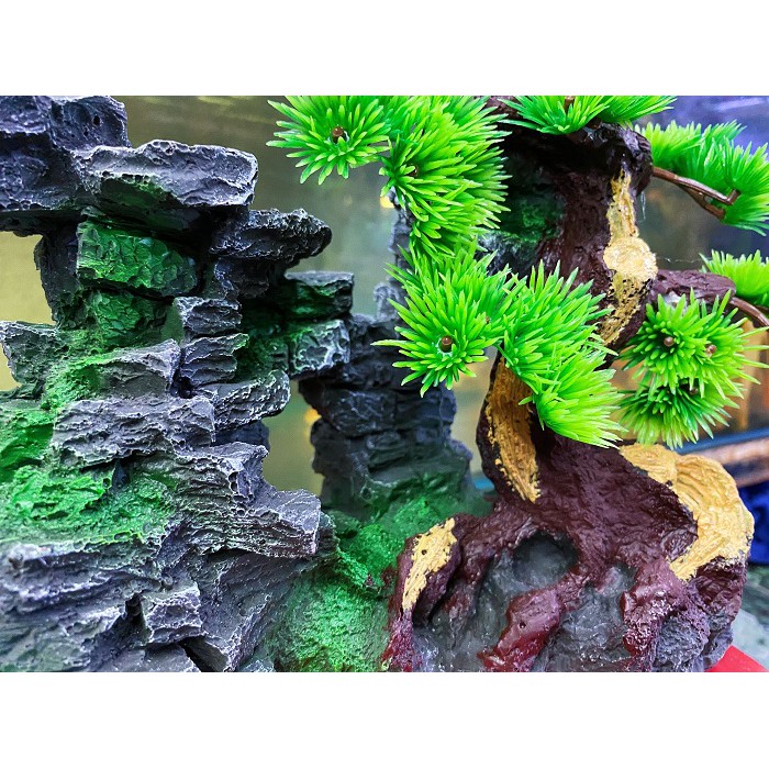 TIỂU CẢNH TRANG TRÍ HỒ CÁ NON BỘ 23X8X17CM