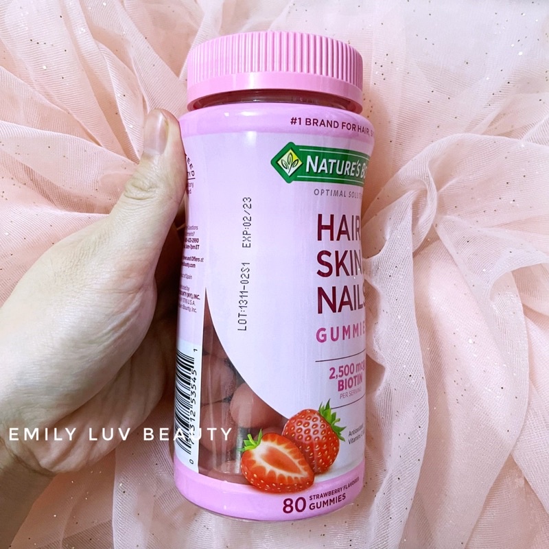 [Date 2023]Kẹo dẻo đẹp tóc Nature’s Bounty Hair Skin &amp; Nails Mỹ