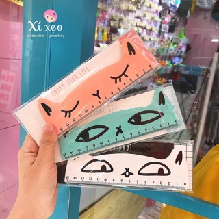 Thước kẻ gỗ hình mèo siêu cute