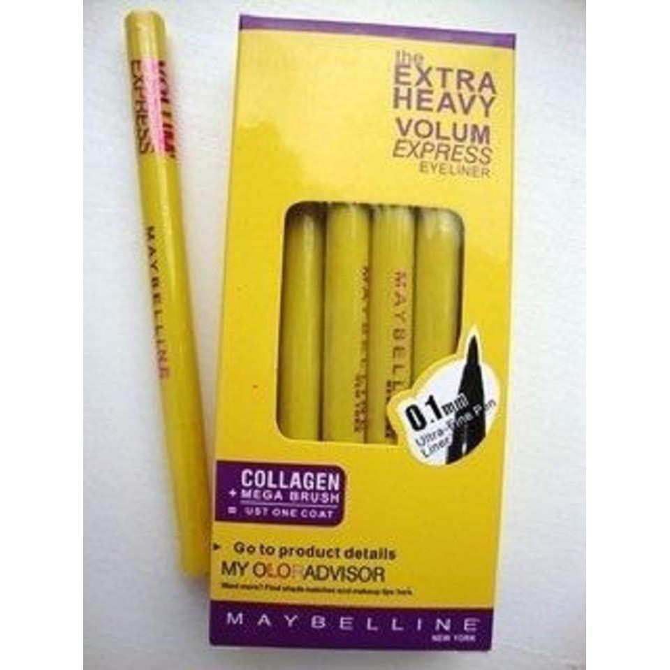 Kẻ Mắt Nước Maybelline New York Collagen + Mega Brush 0.1mm