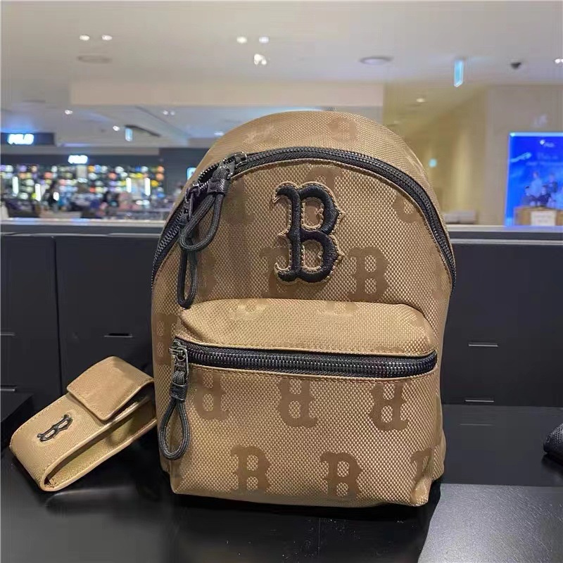 MLB Ba Lô Thời Trang Mùa Thu Phong Cách Retro Hàn Quốc In Chữ NY Cho Nam Và Nữ Lưng