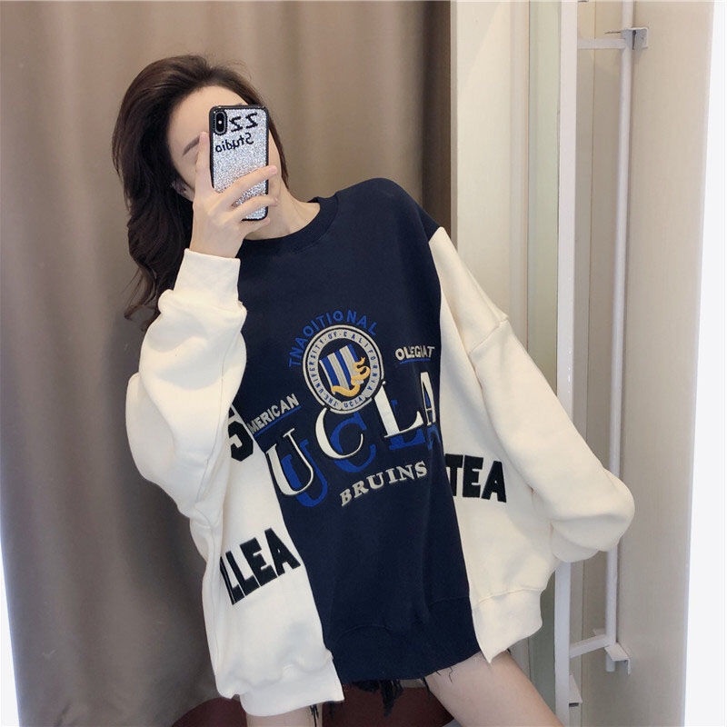Áo Sweater Dáng Rộng Phong Cách Hàn Quốc Thời Trang Xuân Thu Mới Cho Nữ