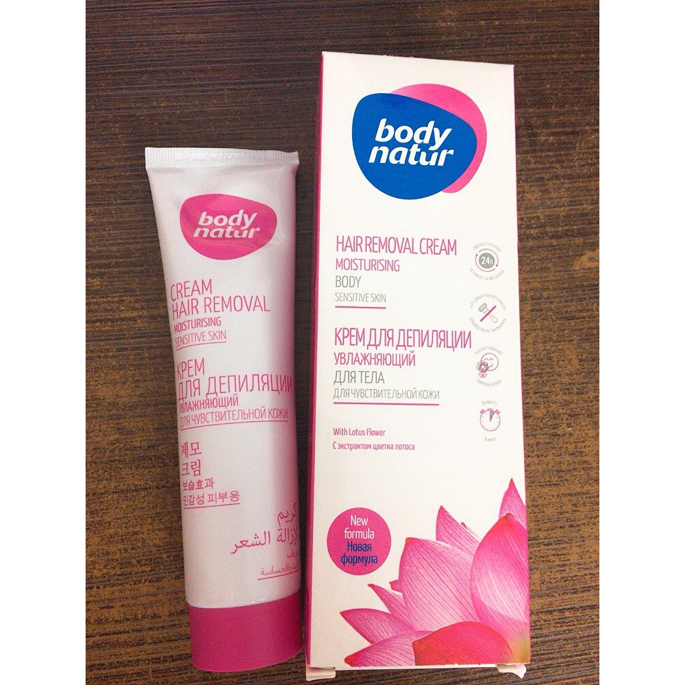 Kem tẩy lông dành cho da nhạy cảm Body Natur 100g từ Tây Ban Nha