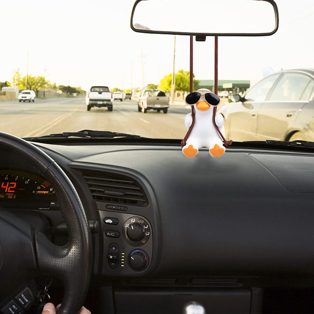 Phụ kiện treo trang trí xe hơi hình chú vịt dễ thương ngộ nghĩnh