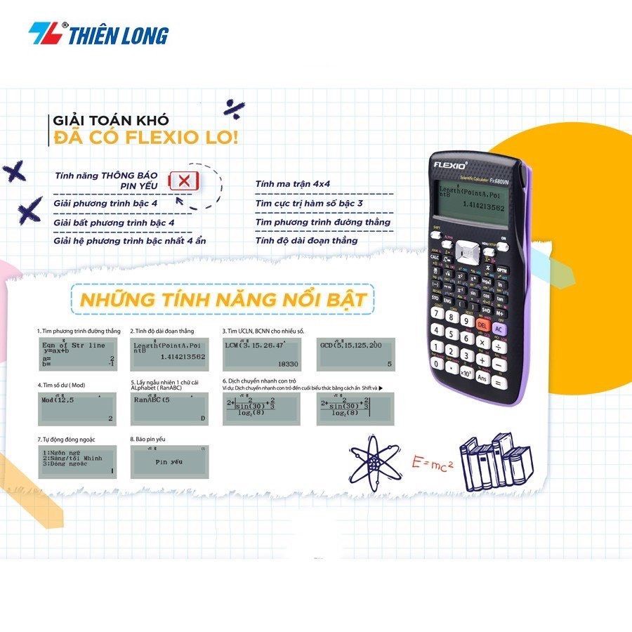 Máy tính khoa học Flexio Fx680VN