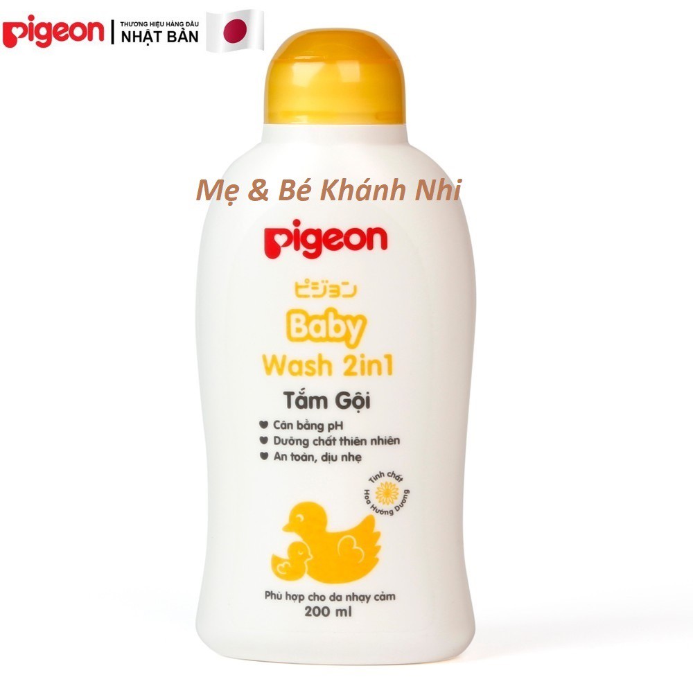 [Mã 267FMCGSALE giảm 8% đơn 500K] Sữa Tắm Gội Toàn Thân Cho Bé Pigeon 200ML - Sữa Tắm Gội Cho Bé