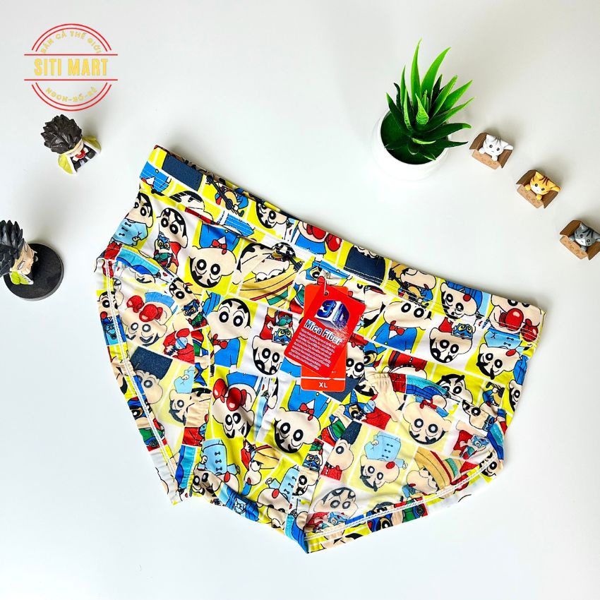 Quần lót nam quần sịp chéo  full hình thun lạnh hàng hiệu siti mart
