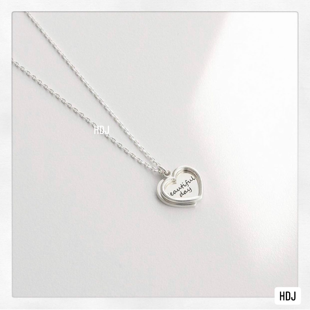 Dây chuyền nữ , khắc theo yêu cầu, bạc ta nguyên chất, mẫu nam nữ đeo được