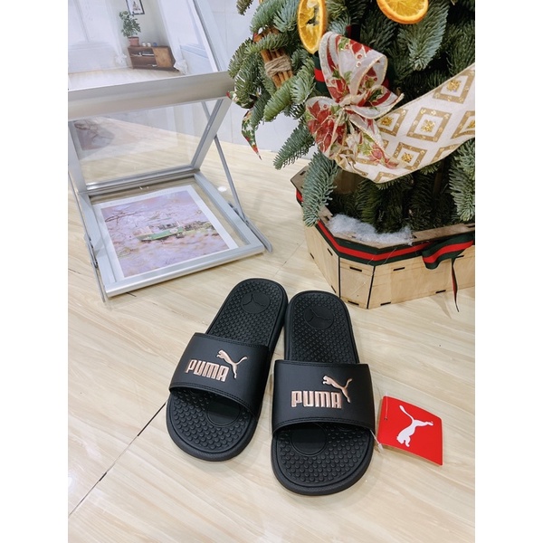 [CHÍNH HÃNG] DÉP PUMA COOL CAT WNS BLACK PINK GOLD SLIDE SANDAL - DÉP QUAI NGANG SIÊU ÊM