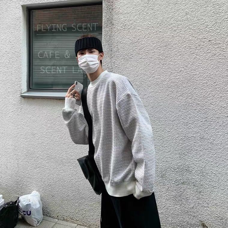 Áo Sweater Cổ Tròn Cỡ Lớn Phong Cách Đường Phố Mùa Xuân Thu Cao Cấp Cho Nam Ne