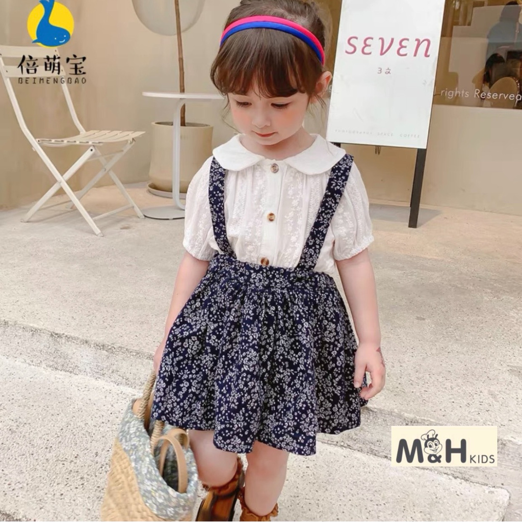 Đầm váy bé gái, áo sơ mi kèm yếm bé gái 16-30kg siêu cute dễ thương