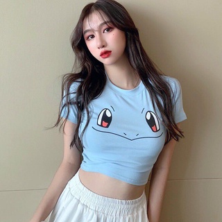 Áo thun croptop pikachu cute 🥰( Vải đẹp loại 1)