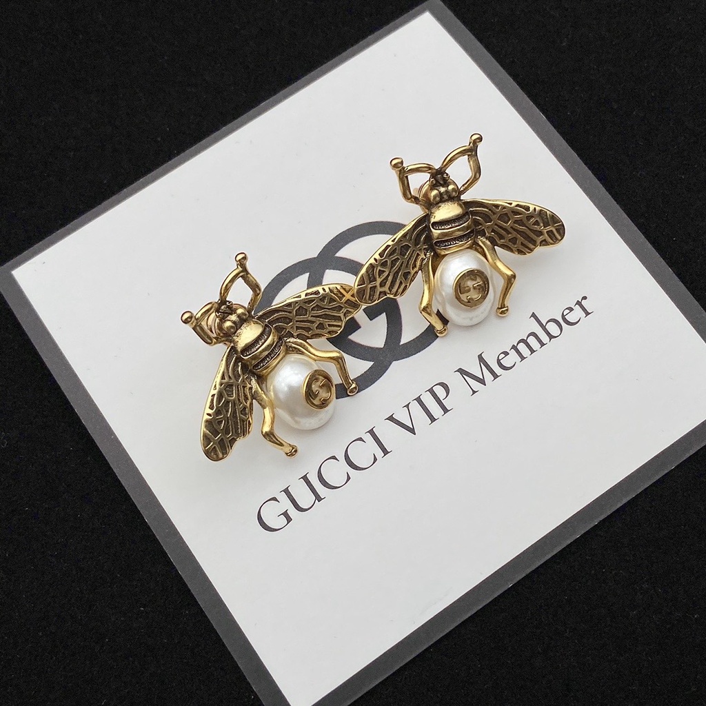 Đôi Khuyên Tai Hình Con Ong Phong Cách Thanh Lịch Thời Trang Gucci