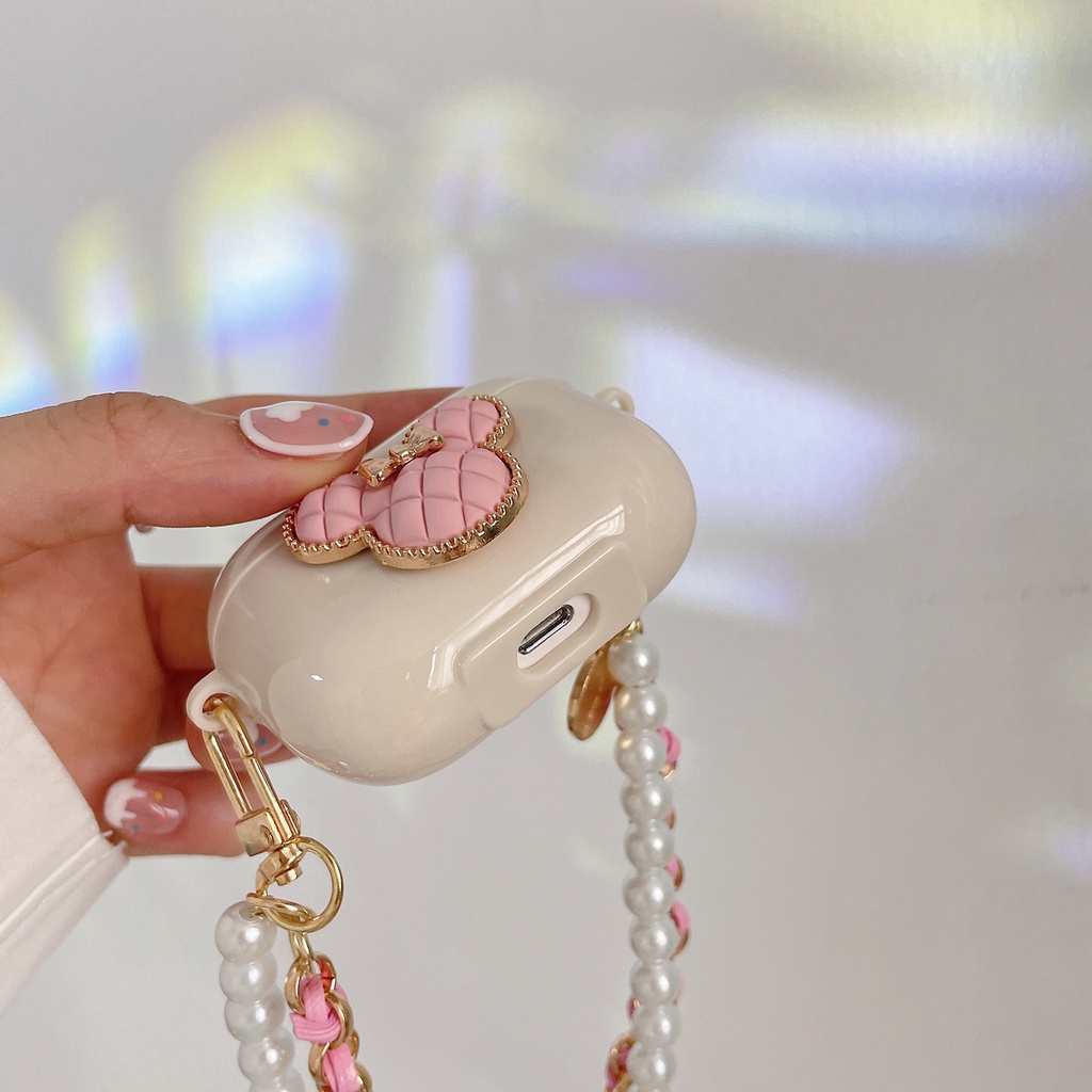 Vỏ Bảo Vệ Hộp Sạc Tai Nghe airpods 1 2 pro Bằng tpu Mềm Hình Đầu mickey Màu Trắng Hoạt Hình